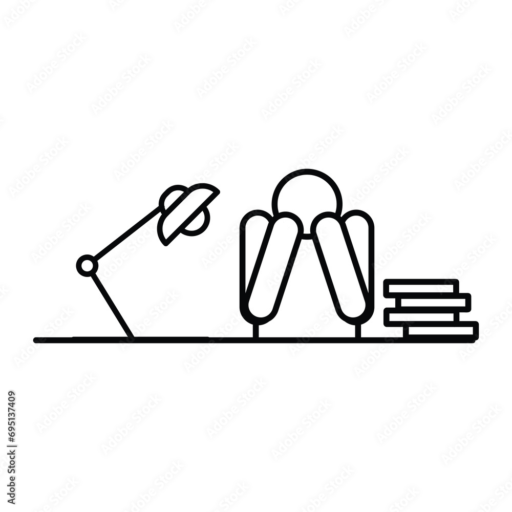  work stress icon. disorder of people icon. flat iconn for web design, mobile app..eps