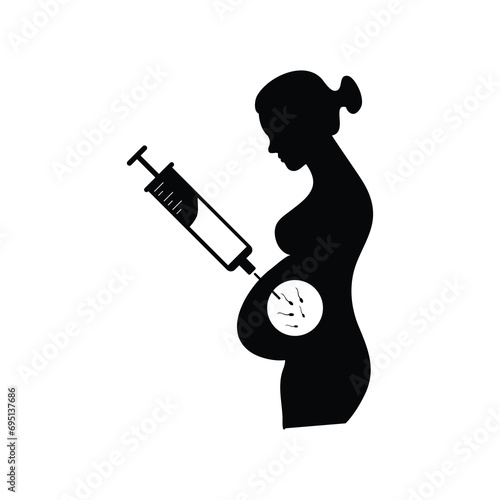 Artificial insemination, injection icon. artificial insemination icon. flat trendy style illustration on white backgrounnd..eps