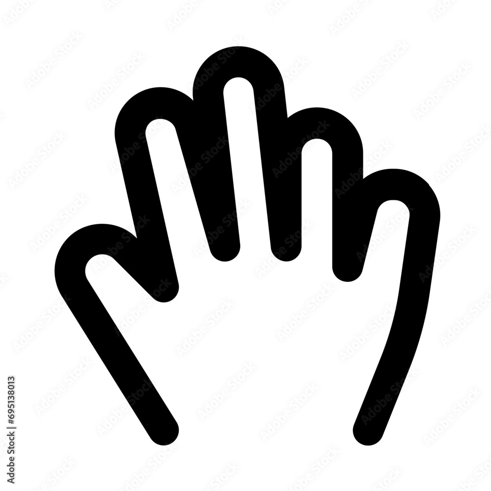 Hand Up Line UI Icon Hand Up Line UI Icon