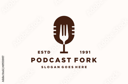 food fork podcast logo icon for food cooking