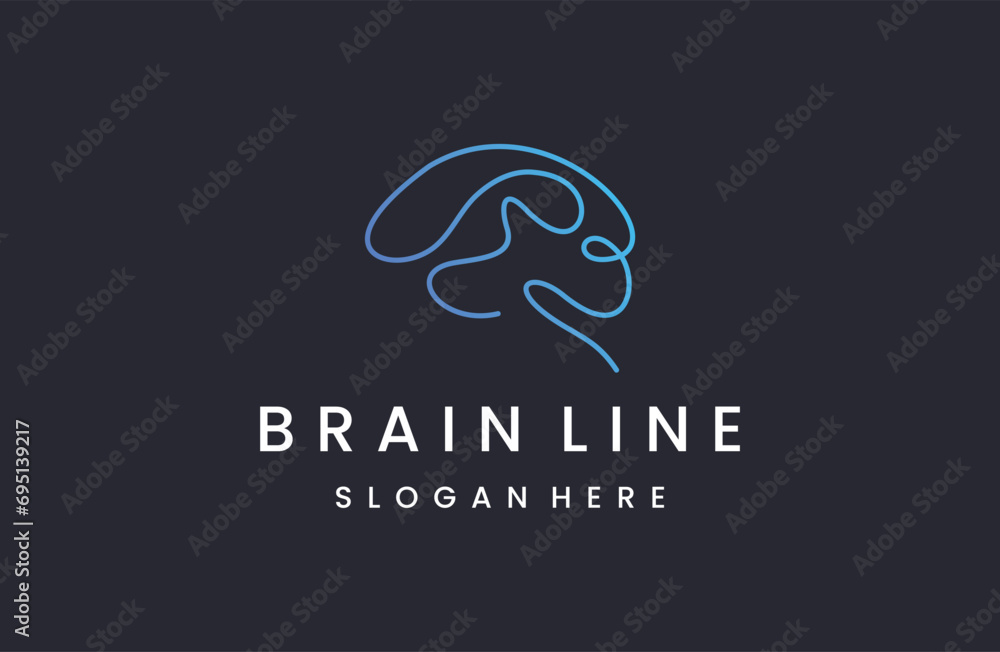 Brain Logo design vector template Generate idea . Brain Logo design vector template Generate idea .