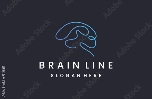 Brain Logo design vector template  Generate idea .