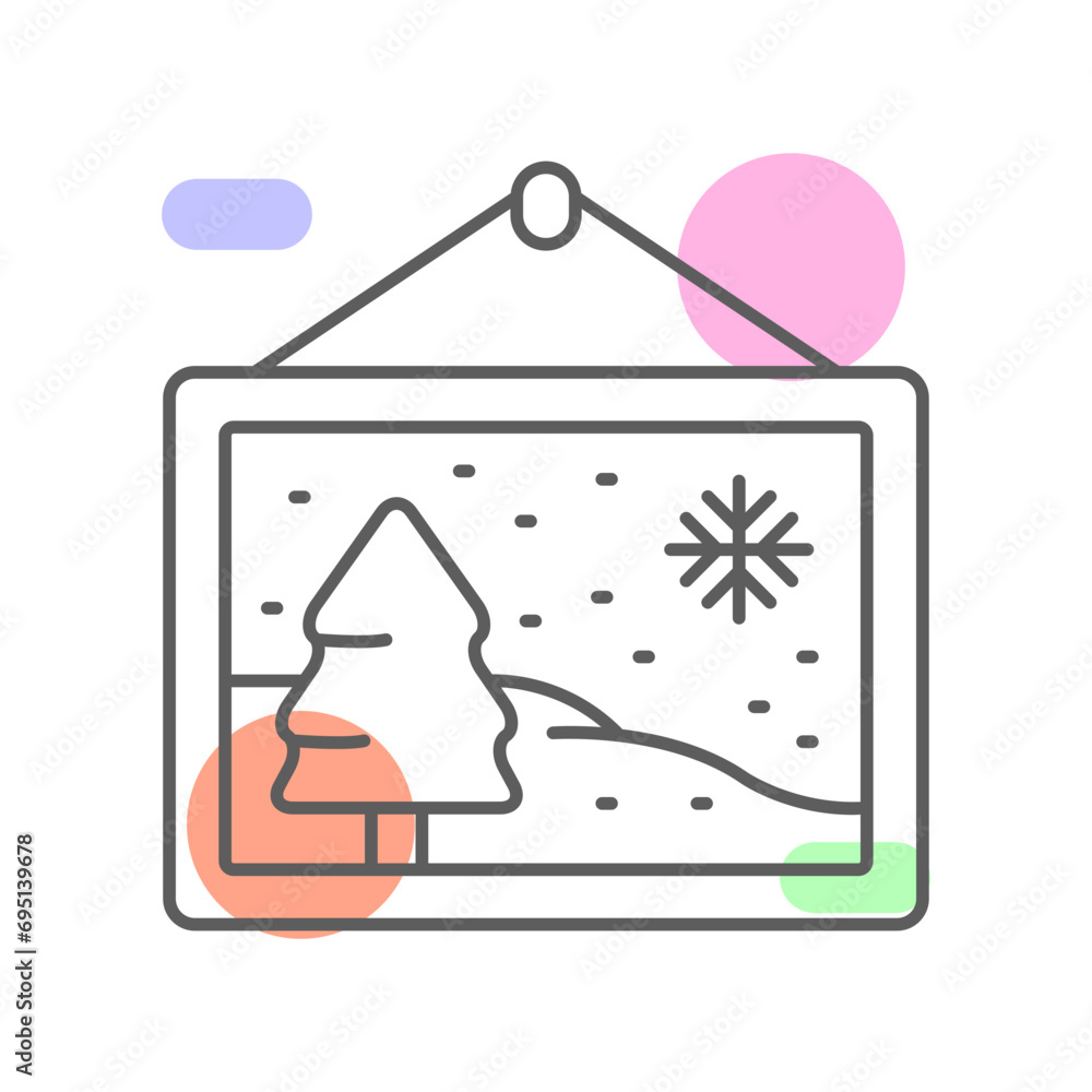 Fototapeta premium Winter photo icon