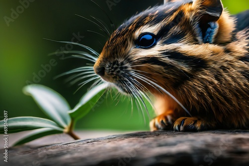 Close-up shots of small animals in the forest that look lifelike but are created by AI