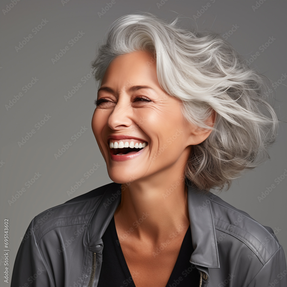 Portrait of beautiful, smiling , mature or senior woman. Portrait of beautiful, smiling , mature or senior woman.