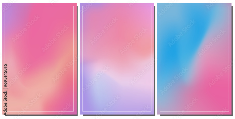 set soft cute mesh Gradient. pink, purple set soft cute mesh Gradient. pink, purple