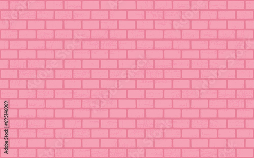 テクスチャのあるレンガの背景パターン ピンク