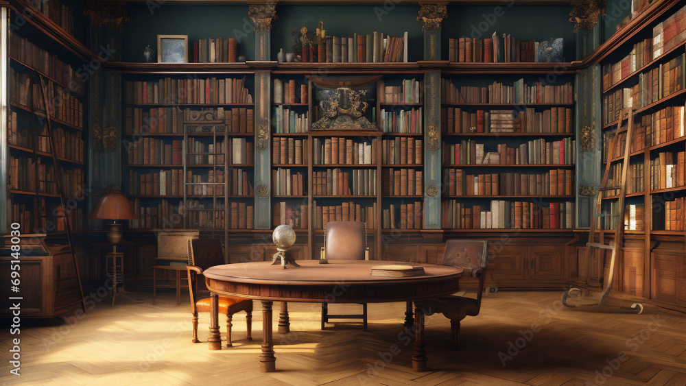 library room with thousands of books on the shelves library room with thousands of books on the shelves