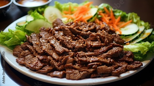 Tantalizing Bulgogi: Grilled Marinated Beef/Pork with Lettuce Wraps © Kristian