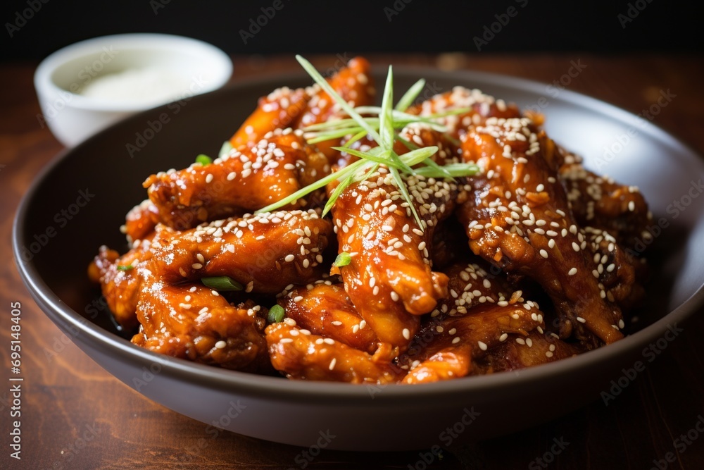 Crispy Delight: Korean Fried Chicken with Irresistible Sauce Coating Crispy Delight: Korean Fried Chicken with Irresistible Sauce Coating