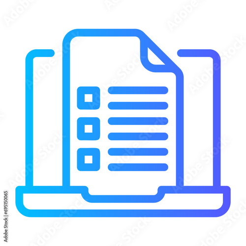 digital agreement gradient icon