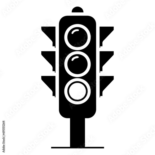 This is a Traffic light icon vector art illustration, Traffic Signal Icon vector