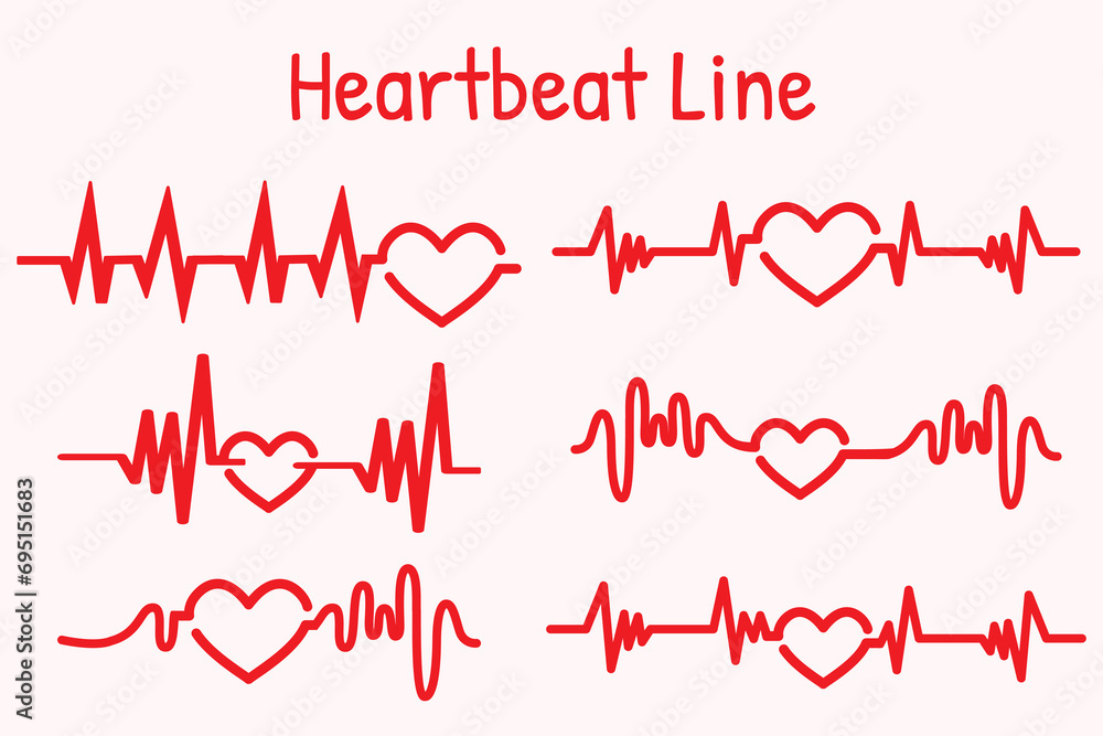 Heartbeat Love Line Design Set