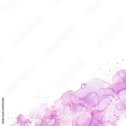 Purple Watercolor Alcohol Ink Graphic Element
