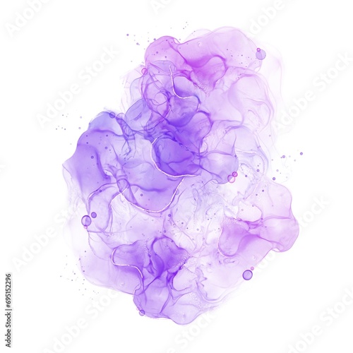 Purple Watercolor Alcohol Ink Graphic Element