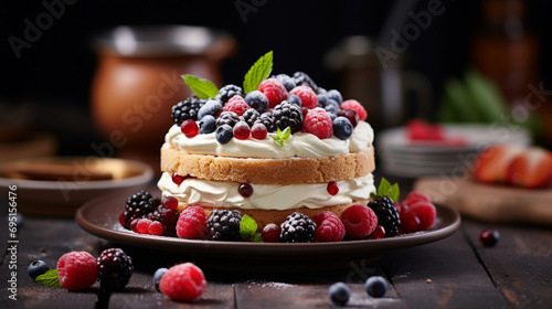 cheesecake with berries HD 8K wallpaper Stock Photographic Image 