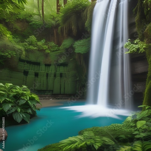 A hidden garden behind a waterfall3