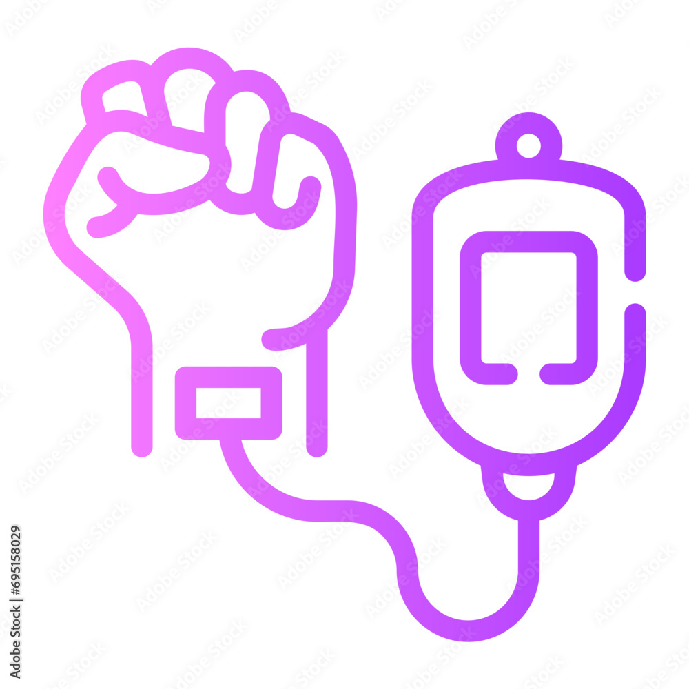 blood transfusion Line Gradient Icon blood transfusion Line Gradient Icon