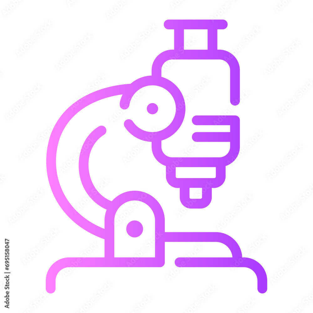 microscope Line Gradient Icon microscope Line Gradient Icon