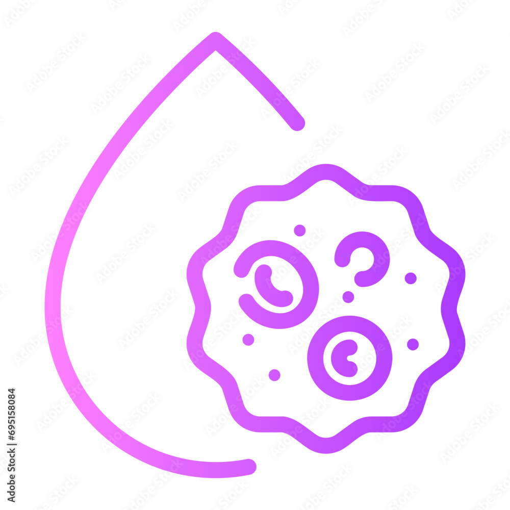 blood cells Line Gradient Icon blood cells Line Gradient Icon