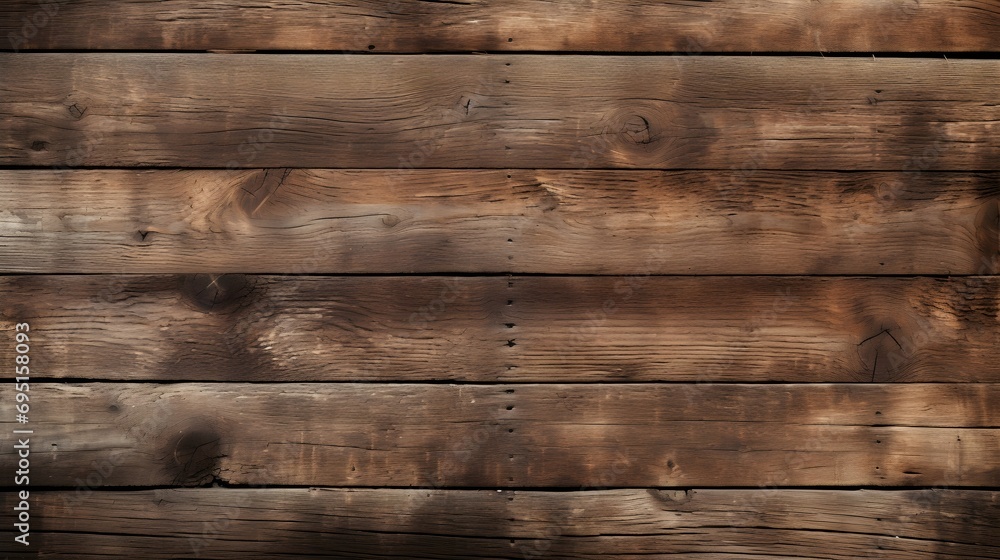 Naklejka premium Distressed wooden planks forming a charming backdrop
