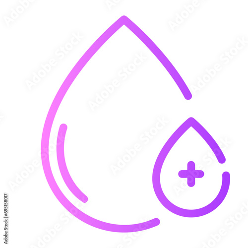 blood type ab Line Gradient Icon