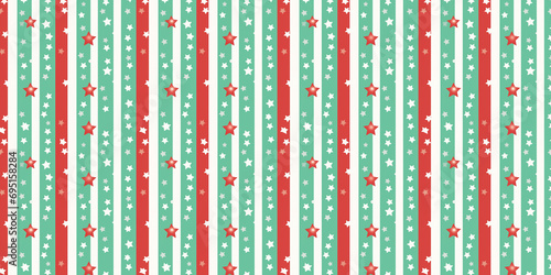 Green Stripes Red Stars wide