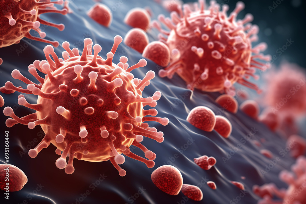 Illustration of SARS-CoV-2 coronavirus particles Illustration of SARS-CoV-2 coronavirus particles