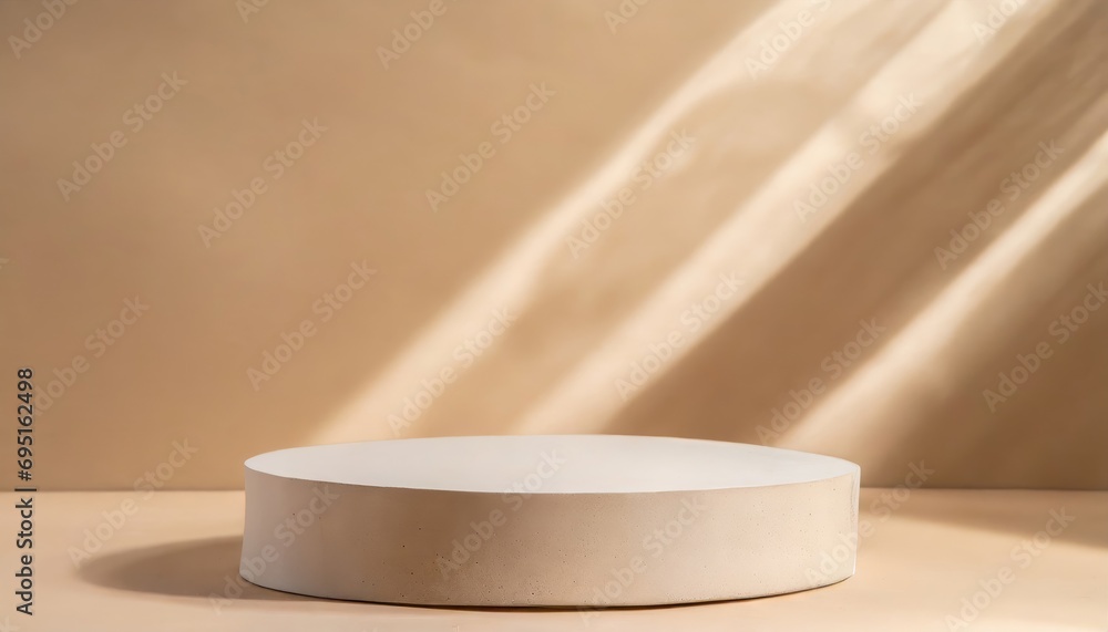 Product display podium with shadow nature leaves on wall background. Minimal style. Product display podium with shadow nature leaves on wall background. Minimal style.