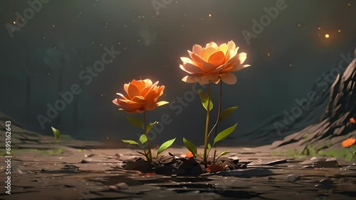 A seed of intention blooms into a selffulfilling prophecy as a persons thoughts manifest into reality. minimal 2d animation Psychology art concept