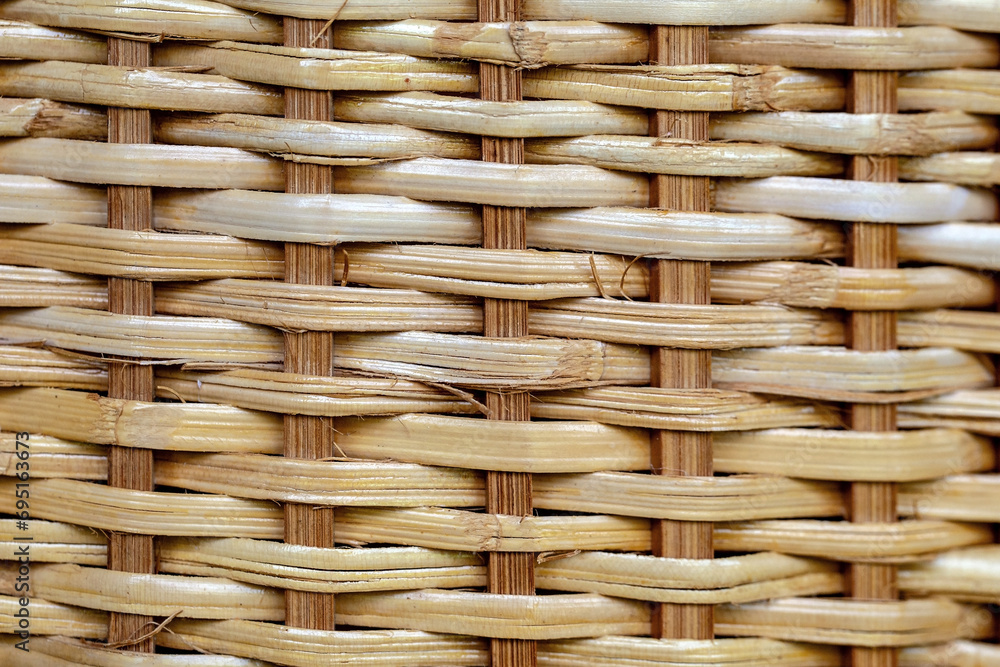 Wicker and woven basket textures in close-up view Wicker and woven basket textures in close-up view
