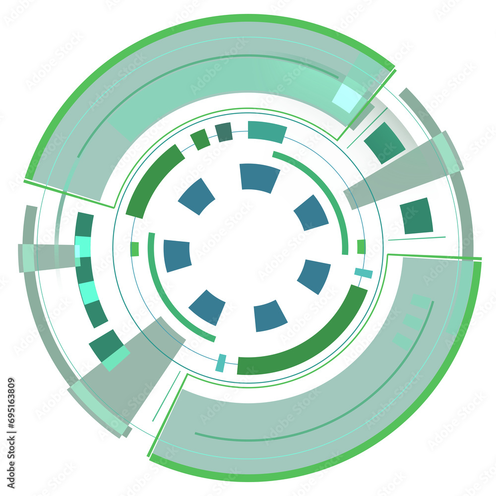 Abstract HUD display infographic sci-fi futuristic information