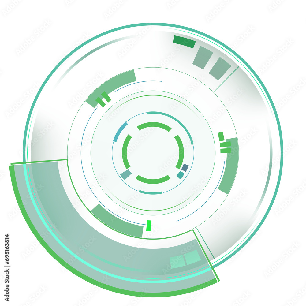 Abstract HUD display infographic sci-fi futuristic information