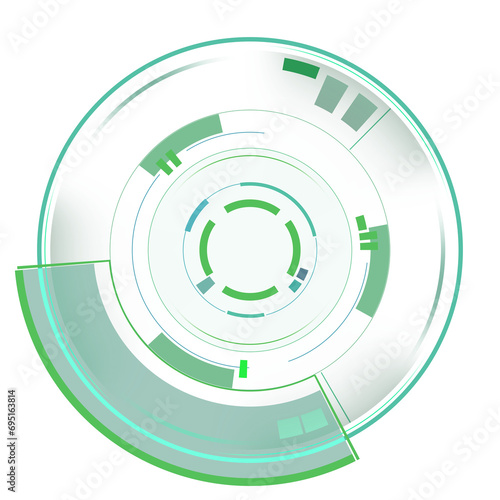 Obraz na płótnie Abstract HUD display infographic sci-fi futuristic information w salonie