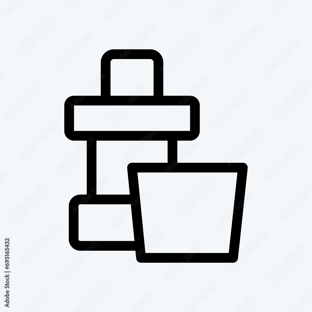 Icon Mouthwash. suitable for medicine symbol. line style. simple design editable. design template vector. simple illustration Icon Mouthwash. suitable for medicine symbol. line style. simple design editable. design template vector. simple illustration
