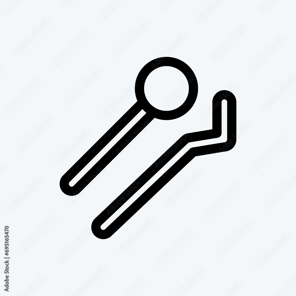 Icon Tools. suitable for medicine symbol. line style. simple design editable. design template vector. simple illustration Icon Tools. suitable for medicine symbol. line style. simple design editable. design template vector. simple illustration