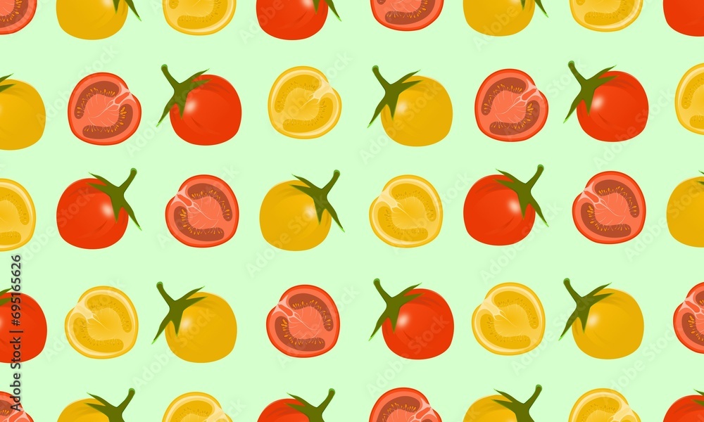 Tomatos seamless pattern Tomatos seamless pattern