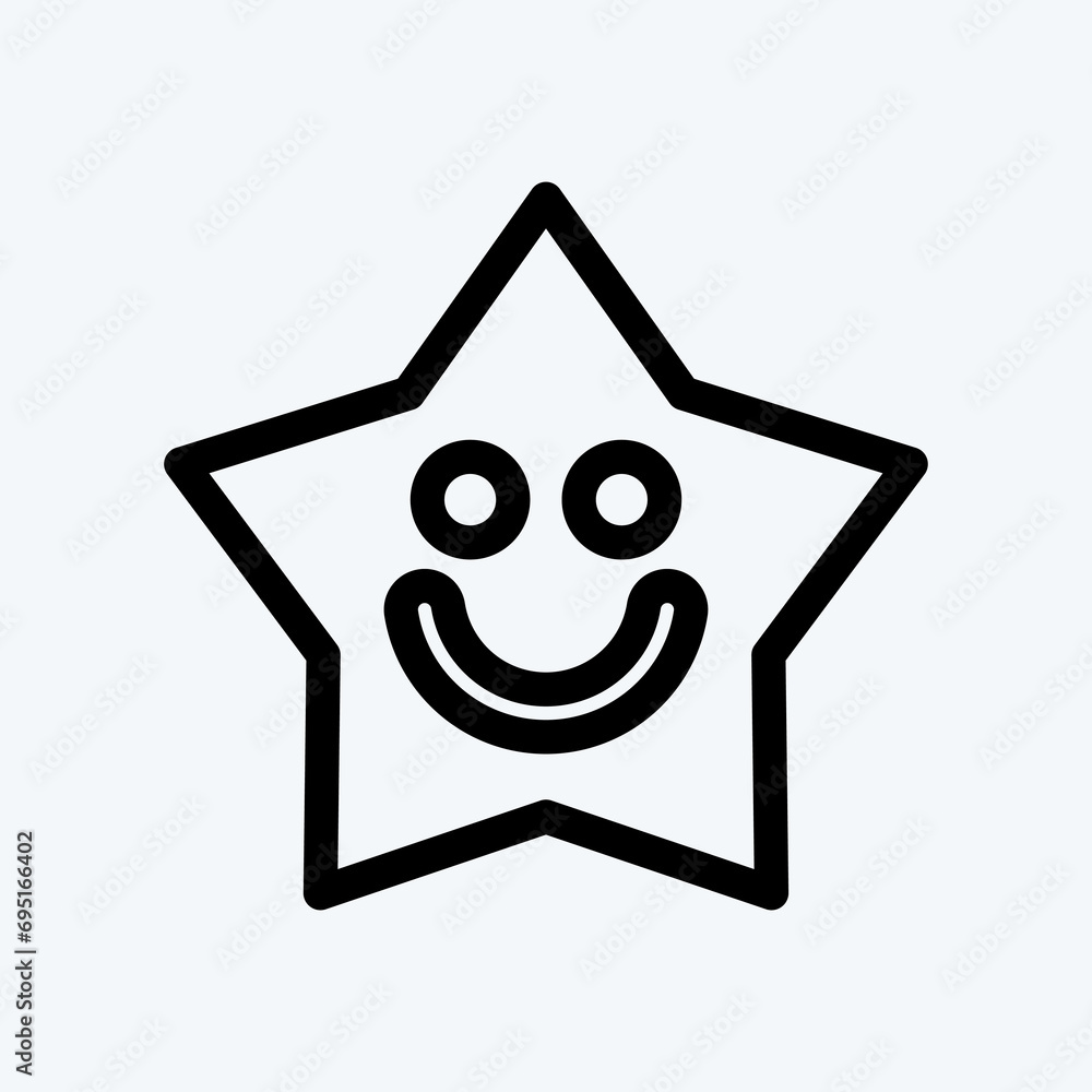 Icon Sleeping Light. suitable for Kids symbol. line style. simple design editable. design template vector. simple illustration Icon Sleeping Light. suitable for Kids symbol. line style. simple design editable. design template vector. simple illustration