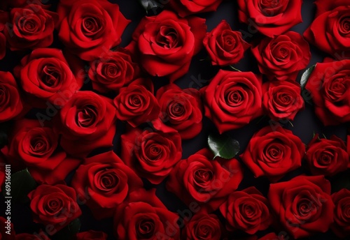 red roses background Generating By AI Technology 