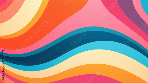 Color abstract wave flow background
