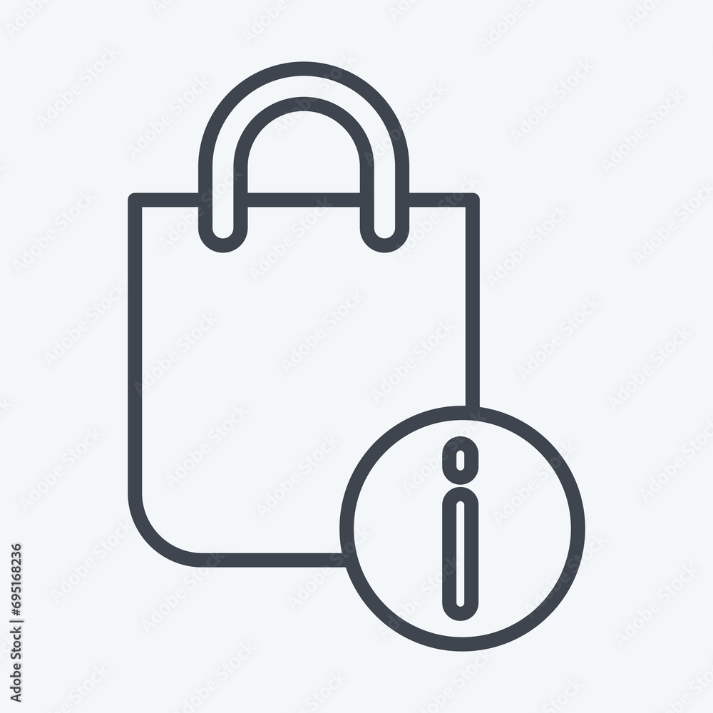 Icon Info. related to Contactless symbol. Line Style. simple design editable. simple illustration Icon Info. related to Contactless symbol. Line Style. simple design editable. simple illustration