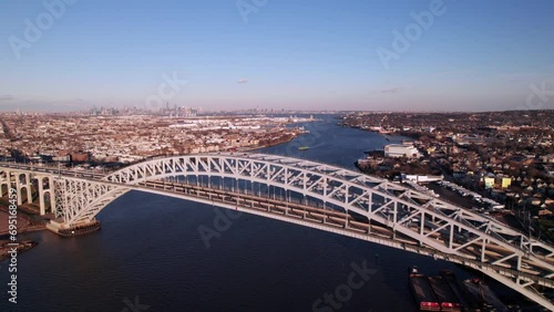 Bayonne Bridge on Kill Van Kull, Staten Island, New York City, 4K photo