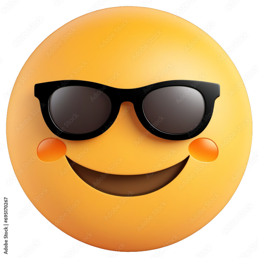 Smiling face emoji with sunglasses Smiling face emoji with sunglasses