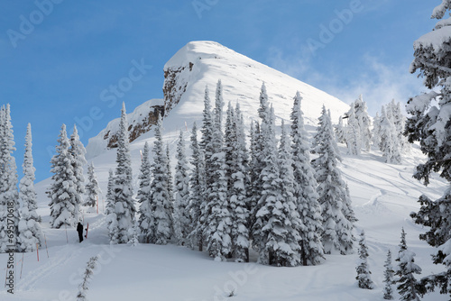 The Teton Range is a mountain range of the Rocky Mountains in North America. It extends for approximately 40 miles in a north–south direction through the U.S. state of Wyoming, east of the Idaho.