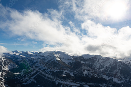 The Teton Range is a mountain range of the Rocky Mountains in North America. It extends for approximately 40 miles in a north–south direction through the U.S. state of Wyoming, east of the Idaho.