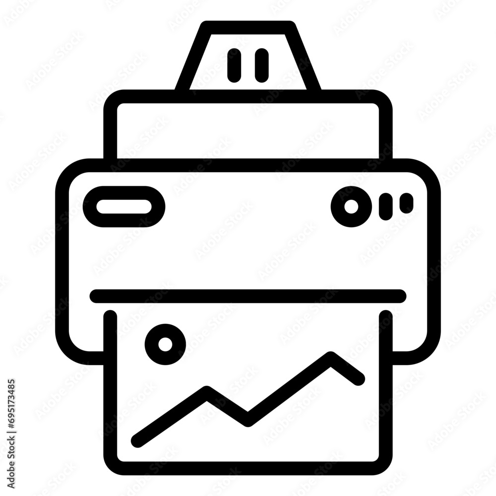 Printer icon, line icon style