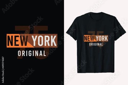 New york original authentic typography tee shirt design graphic.