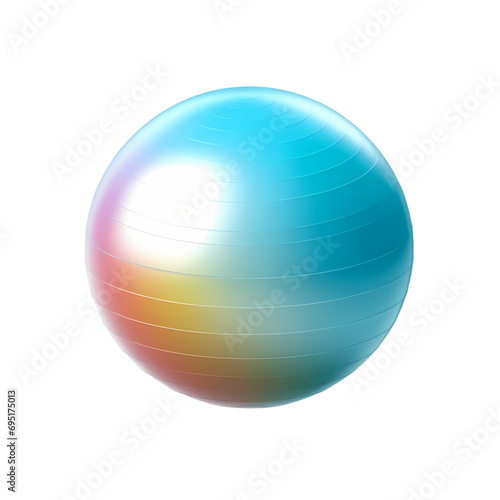 Fitness ball isolated on transparent background