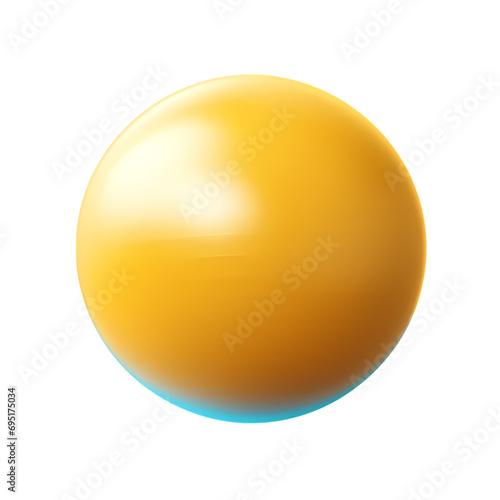 Fitness ball isolated on transparent background