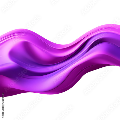 Purple fluid abstract 3D gradient illustration isolated on transparent background © jiejie
